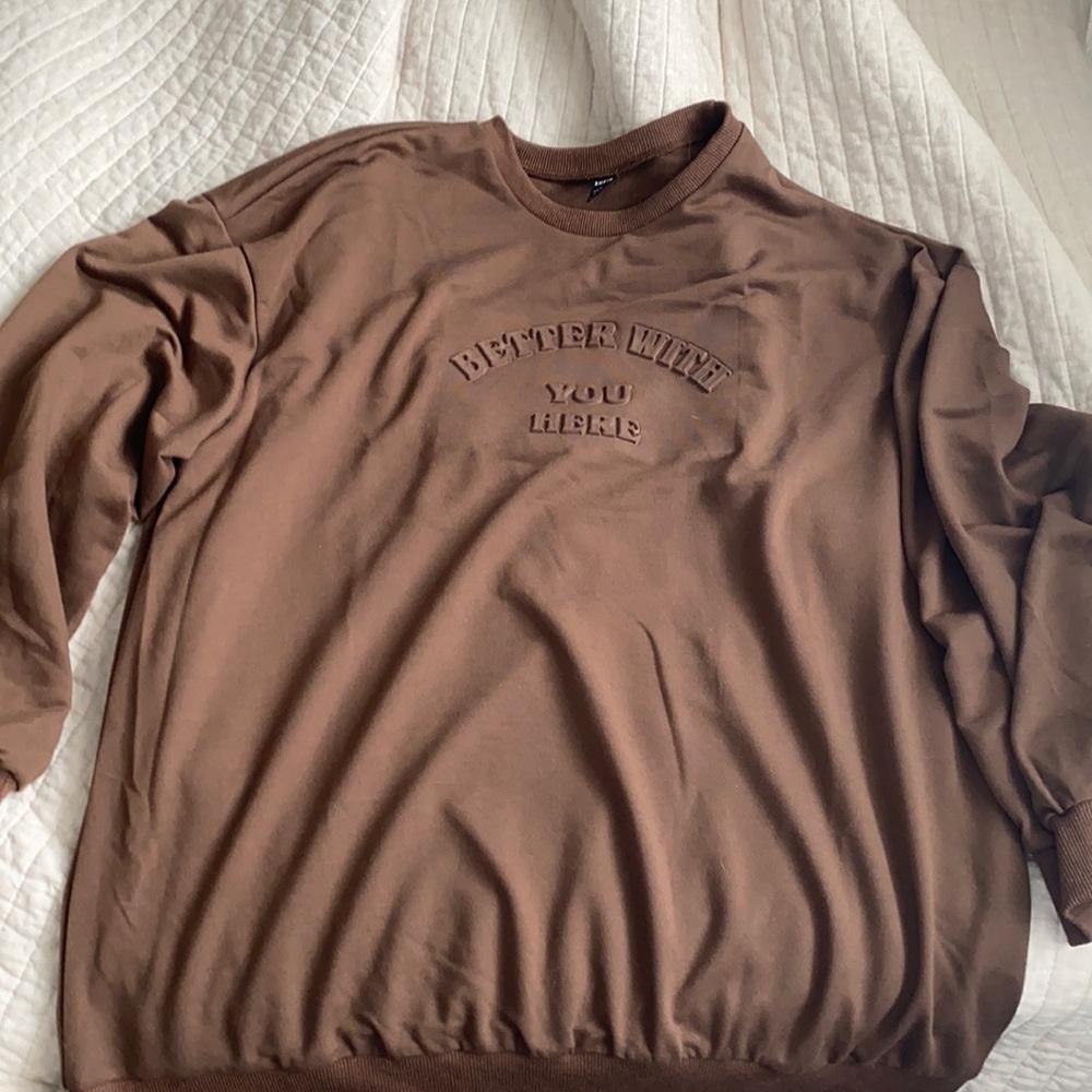 Shein Brown Crewneck